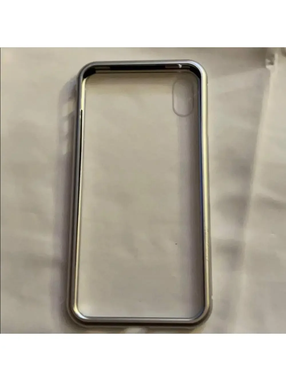iPhone X/Xs Max clear w silver border